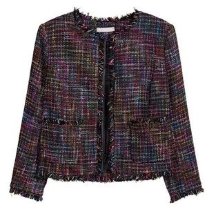 Tweed Fringe Blazer